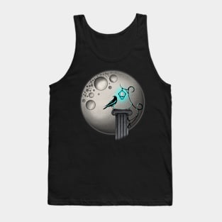 Crow and Moon - Blue Tank Top